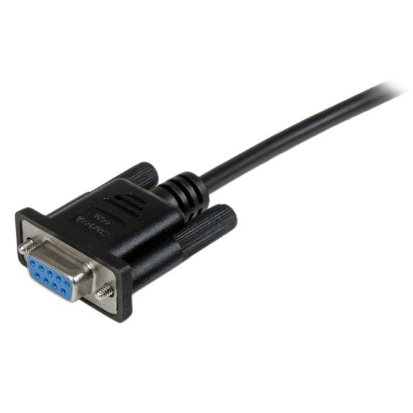2M BLACK DB9 RS232 NULL MODEM CABLE F/F thumbnail