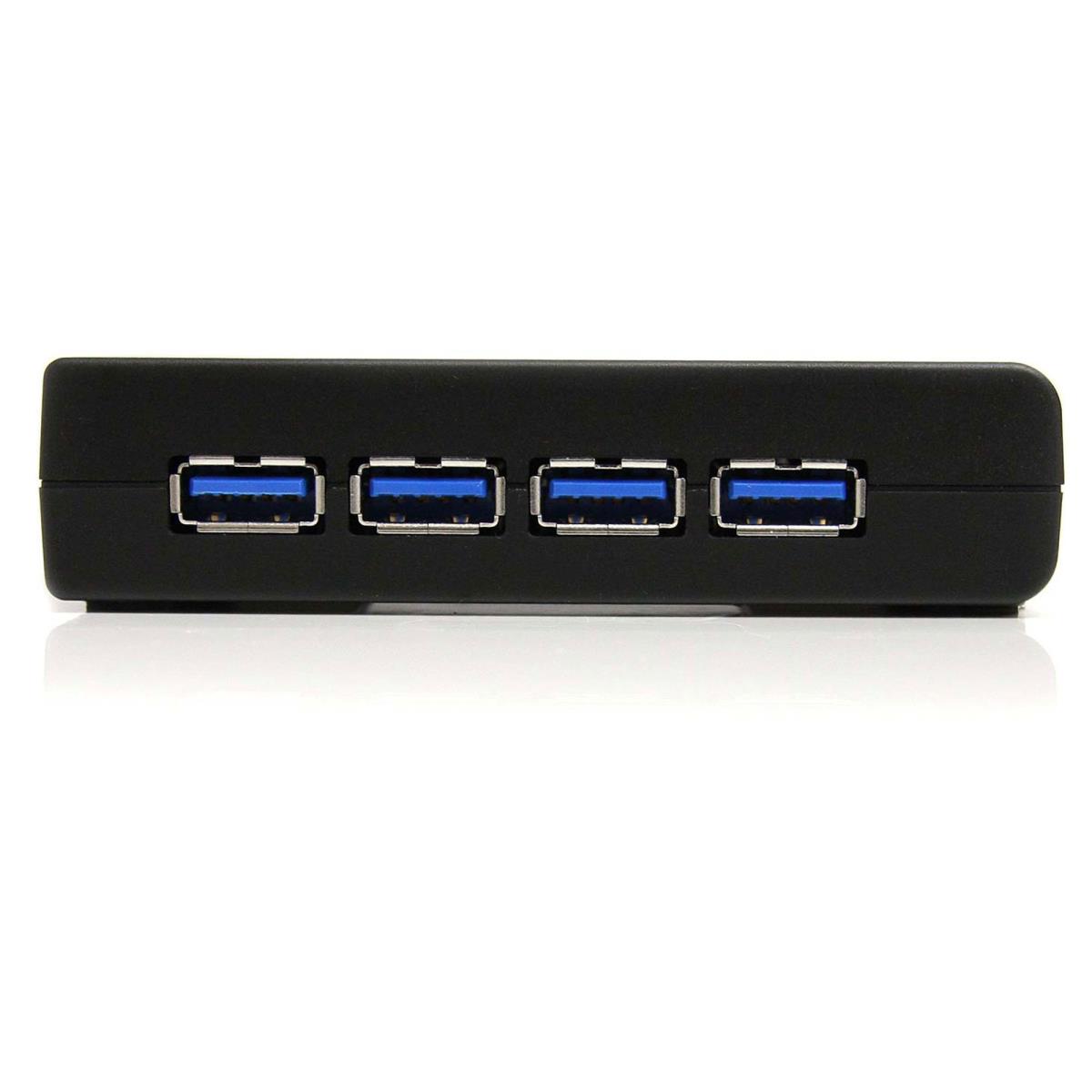 EU Product - 4 Port Black SuperSpeed USB 3.0. Hub thumbnail