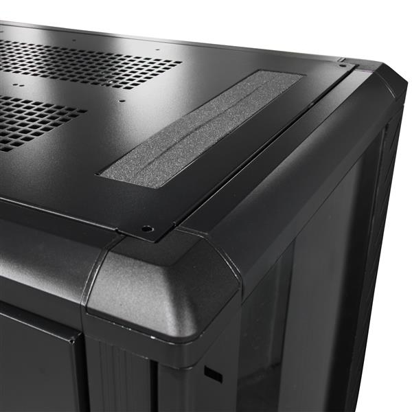 25U Network Rack Cabinet on Wheels - 36in Deep - Portable 19in 4 Post Network Rack Enclosure for Data & IT Computer Equipment w/ Casters (RK2536BKF) - Rack - 25U thumbnail