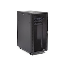 25U Network Rack Cabinet on Wheels - 36in Deep - Portable 19in 4 Post Network Rack Enclosure for Data & IT Computer Equipment w/ Casters (RK2536BKF) - Rack - 25U thumbnail
