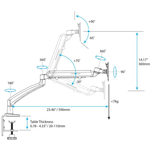 DESK MOUNT MONITOR ARM SINGLE thumbnail