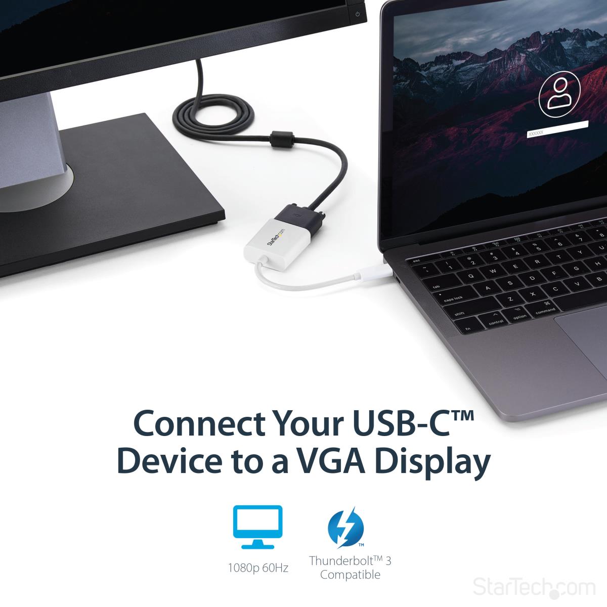 USB C TO VGA ADAPTER DONGLE TB3 thumbnail