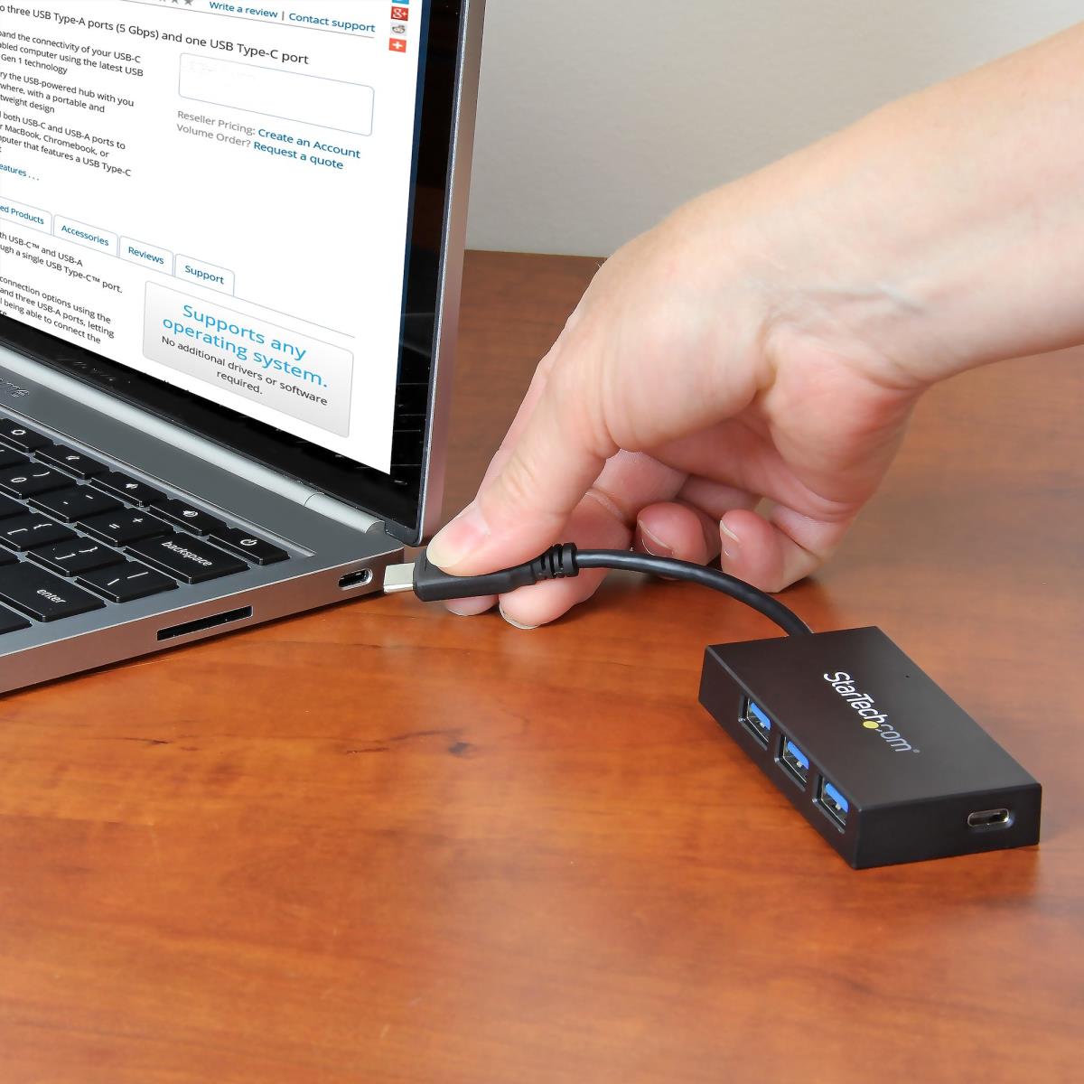 4 PORT USB C HUB USB 3.0 TYPE C thumbnail