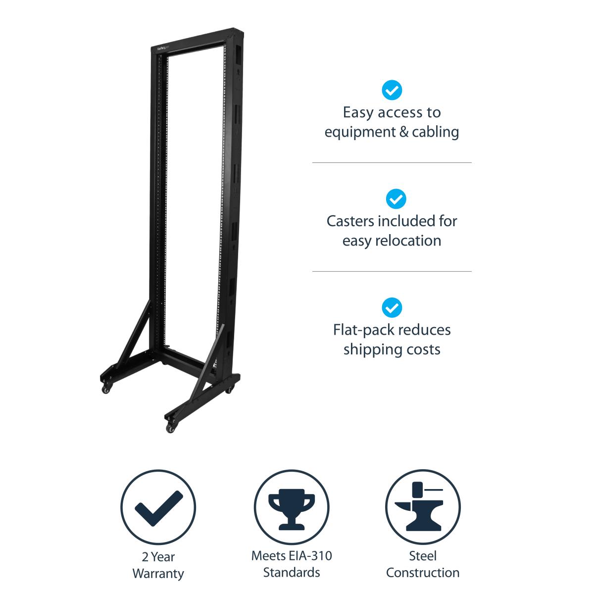 2 POST OPEN FRAME SERVER RACK thumbnail