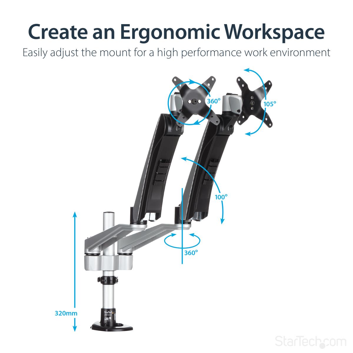DESK MOUNT DUAL MONITOR ARM thumbnail