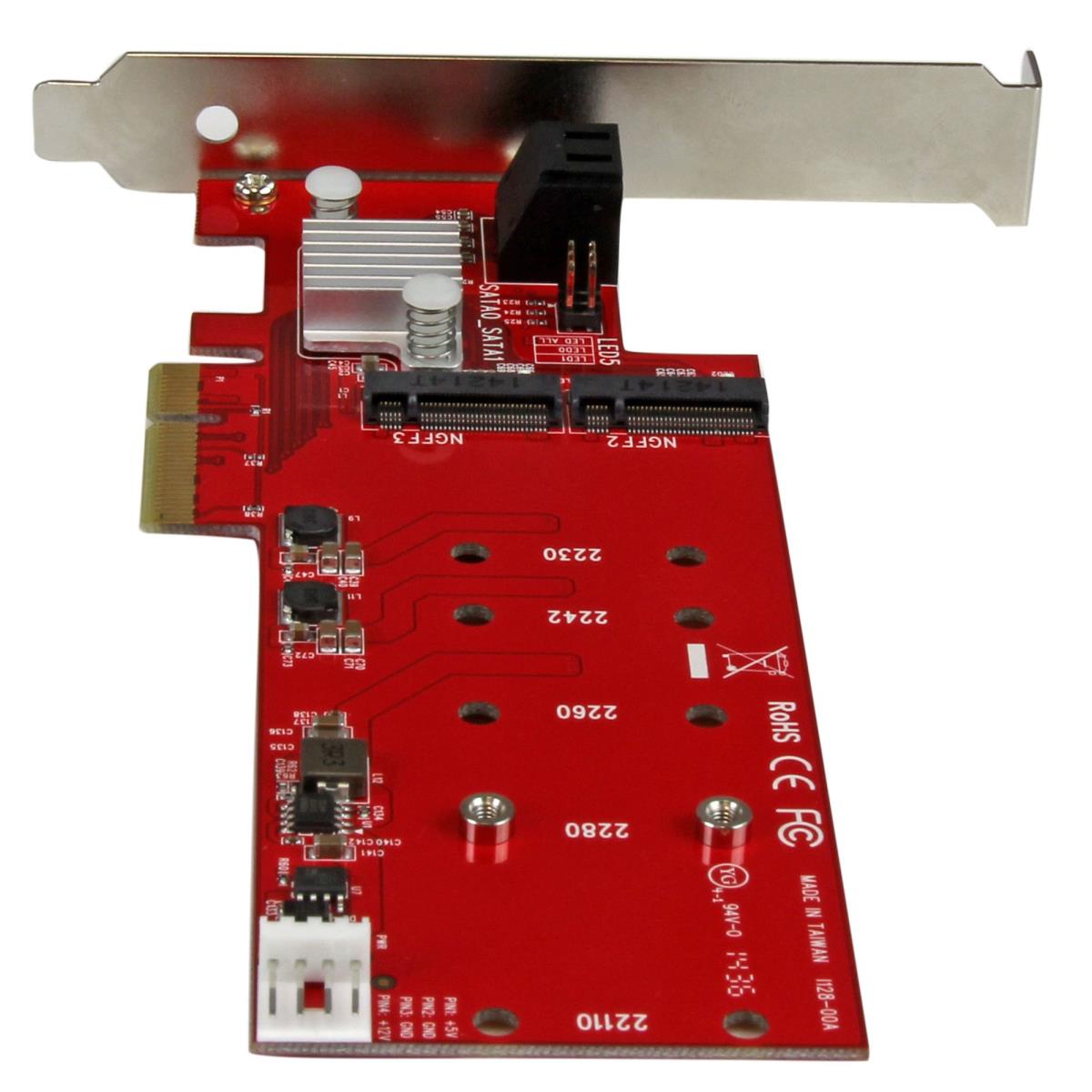 SSD Raid Controller Card Plus 2x M.2 Ngff/ 2x SATA III Ports - Pci-e thumbnail