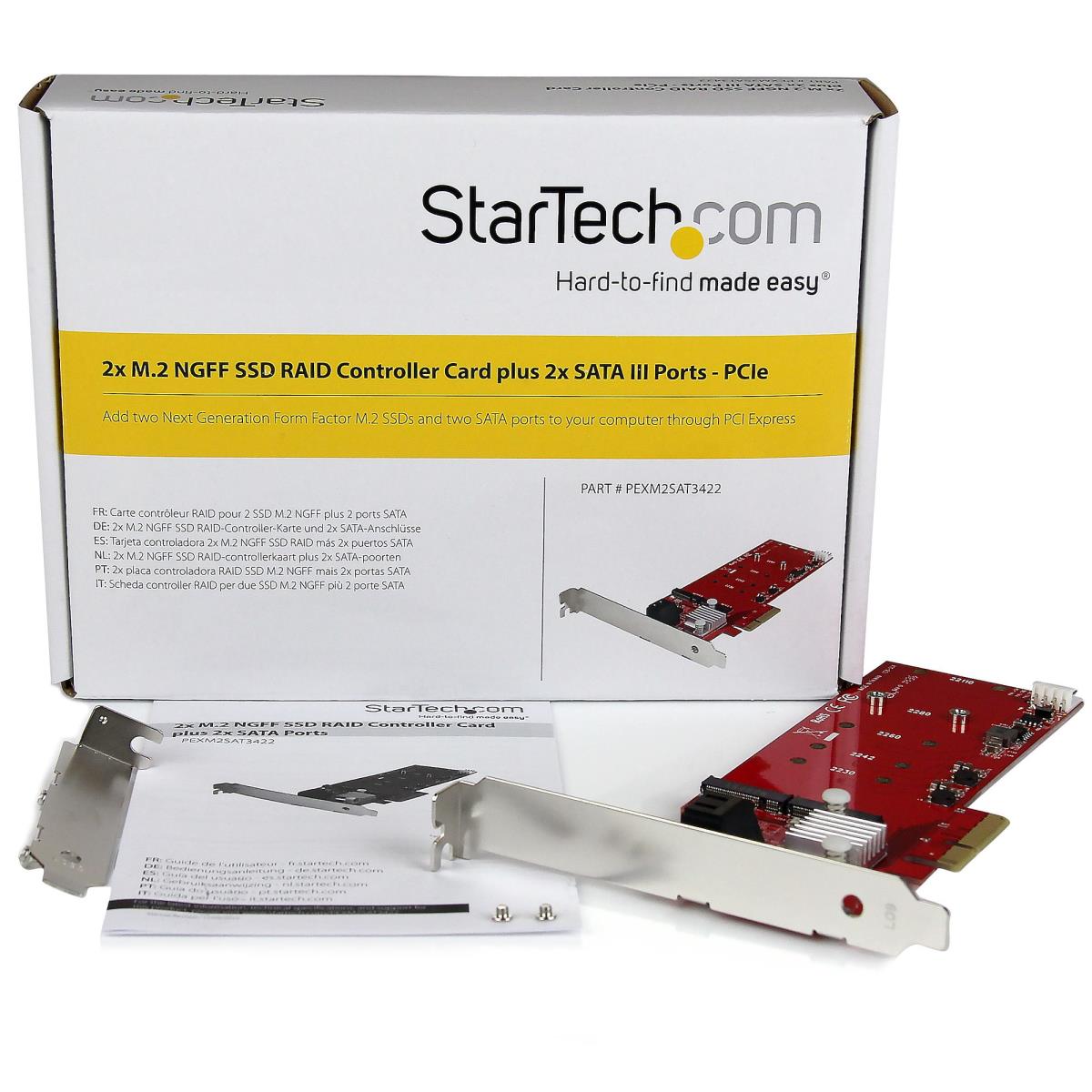 SSD Raid Controller Card Plus 2x M.2 Ngff/ 2x SATA III Ports - Pci-e thumbnail