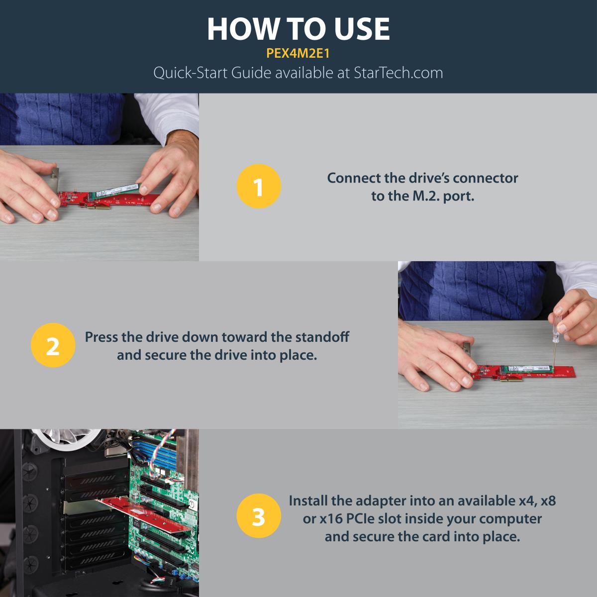 X4 PCIE TO M.2 PCIE SSD ADAPTER thumbnail