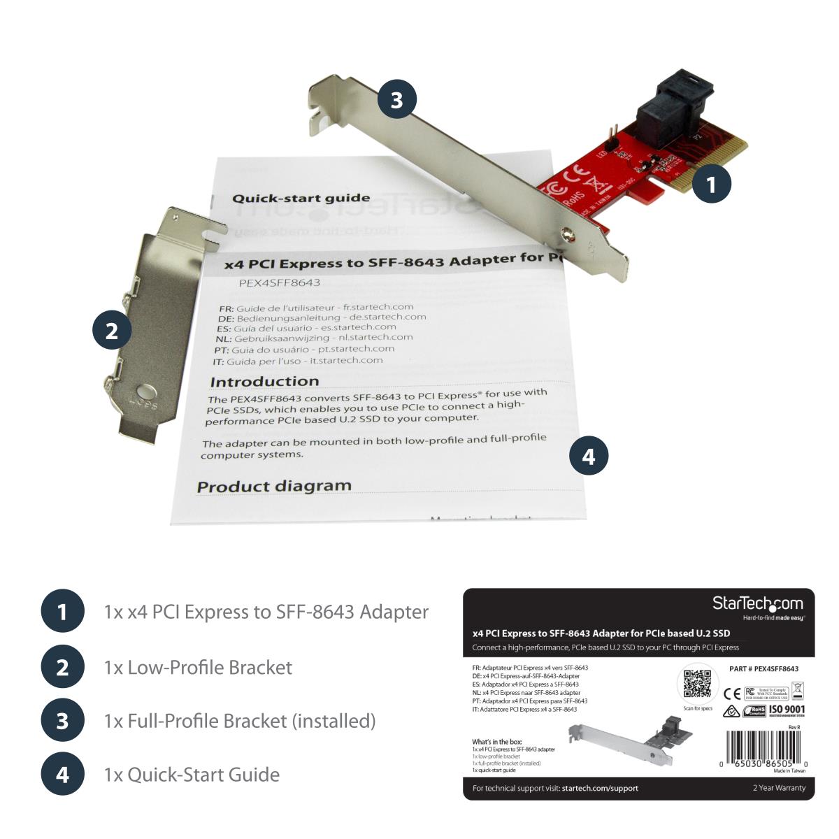 X4 PCIE TO SFF-8643 ADAPTER thumbnail