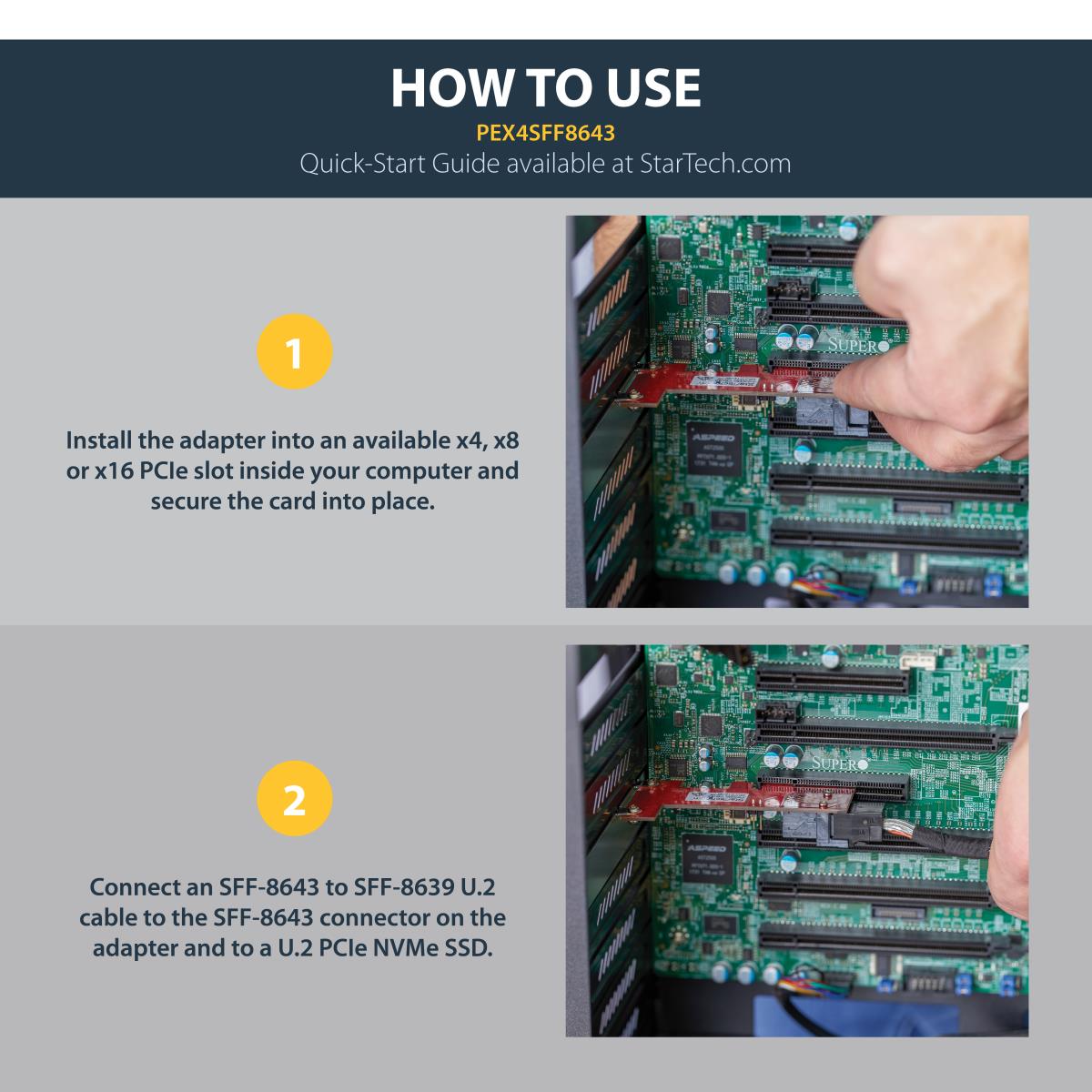 X4 PCIE TO SFF-8643 ADAPTER thumbnail