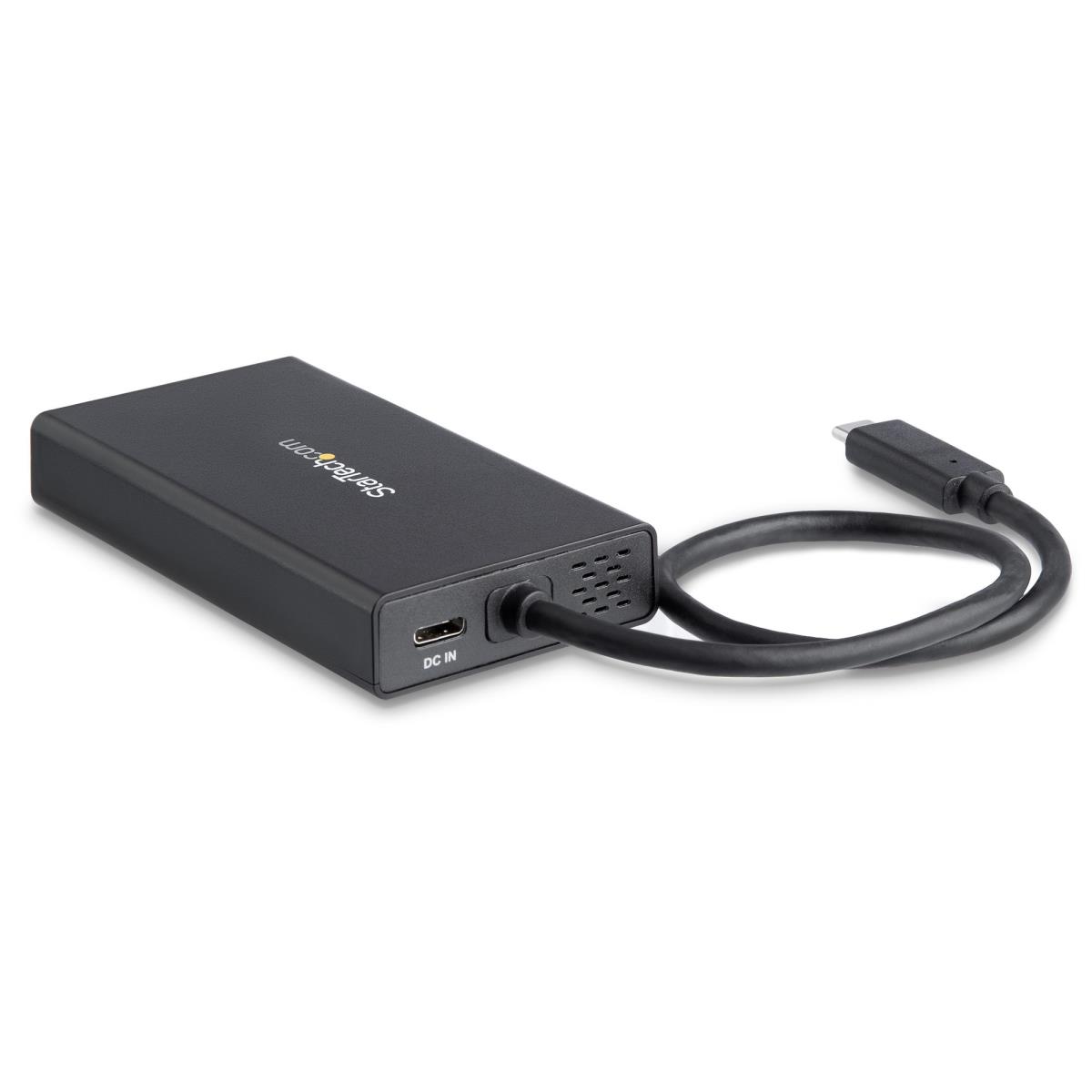 USB-C Multiport Adapter, USB-C Travel Docking Station with 4K HDMI, 60W Power Delivery Pass-Through, Ethernet (GbE), 2x USB-A 3.0 Hub, Portable Mini USB Type-C Dock for Laptop - Portable USB-C Dock (DKT30CHPD) - Adapter - TAA Compliant - USB-C male to RJ- thumbnail
