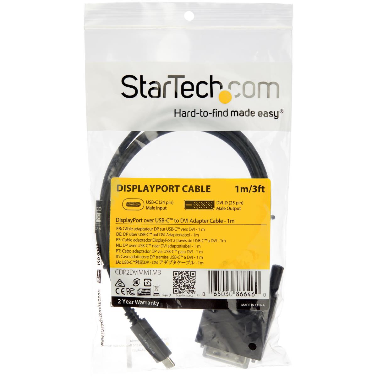 1M USB C TO DVI CABLE ADAPTER thumbnail