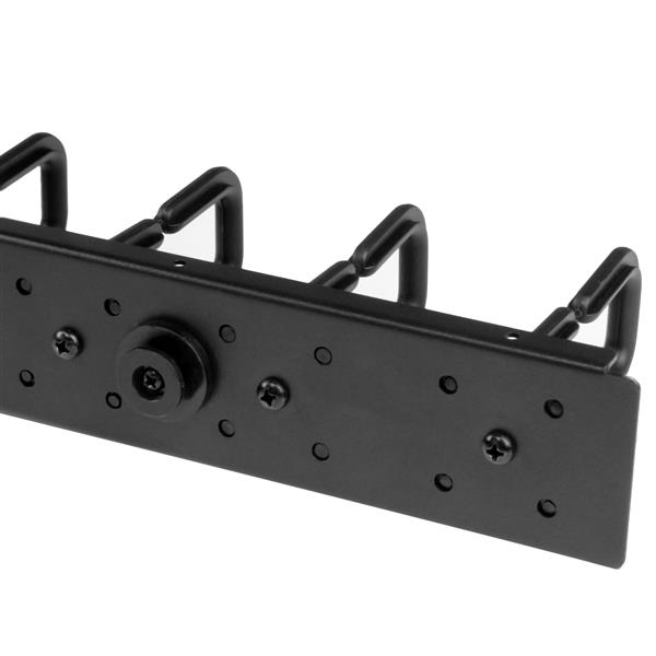 Vertical 0U Server Rack Cable Management w/ D-Ring Hooks - 40U Network Rack Cord Manager Panels - 2x 3ft Wire Organizers (CMVER40UD) - D-ring cable management kit - 1.83 m - black - 40U - for P/N: RK2537BKM, RK4242BK24, RK4242BK30 thumbnail