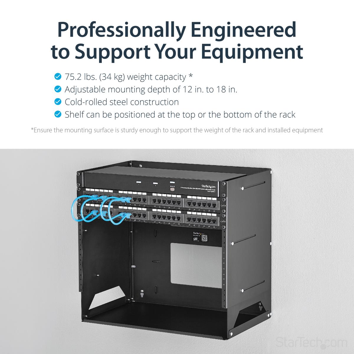 8U WALL MOUNT PATCH PANEL RACK thumbnail