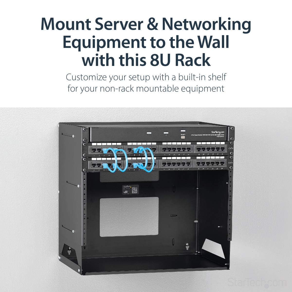 8U WALL MOUNT PATCH PANEL RACK thumbnail