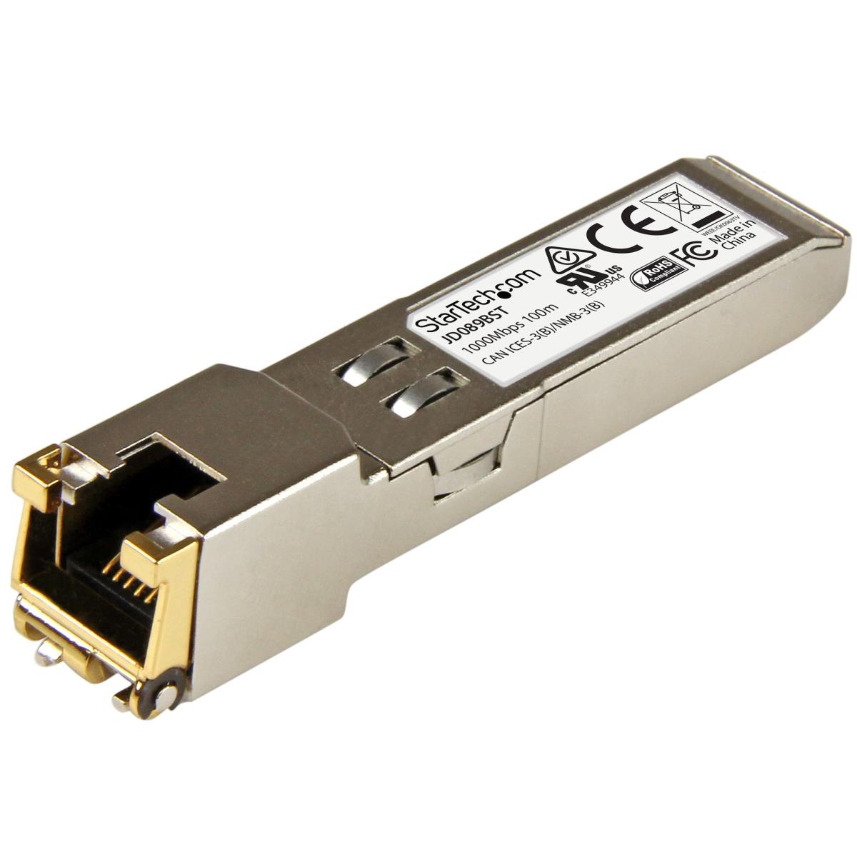 HPE JD089B Compatible SFP Module, 1000BASE-T, SFP to RJ45 Cat6/Cat5e, 1GE Gigabit Ethernet SFP, RJ-45 (Copper) 100m, HPE 5820AF, 12500, 5500, 1Gbps Mini GBIC Transceiver SFP - Lifetime Warranty (JD089BST) - SFP (mini-GBIC) transceiver module (equivalent t thumbnail