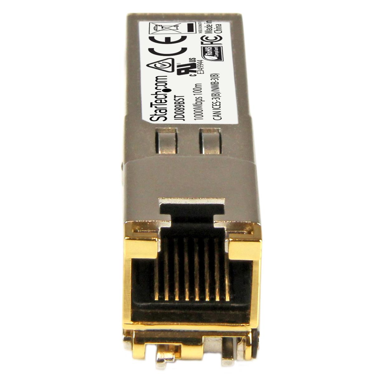 HPE JD089B Compatible SFP Module, 1000BASE-T, SFP to RJ45 Cat6/Cat5e, 1GE Gigabit Ethernet SFP, RJ-45 (Copper) 100m, HPE 5820AF, 12500, 5500, 1Gbps Mini GBIC Transceiver SFP - Lifetime Warranty (JD089BST) - SFP (mini-GBIC) transceiver module (equivalent t thumbnail