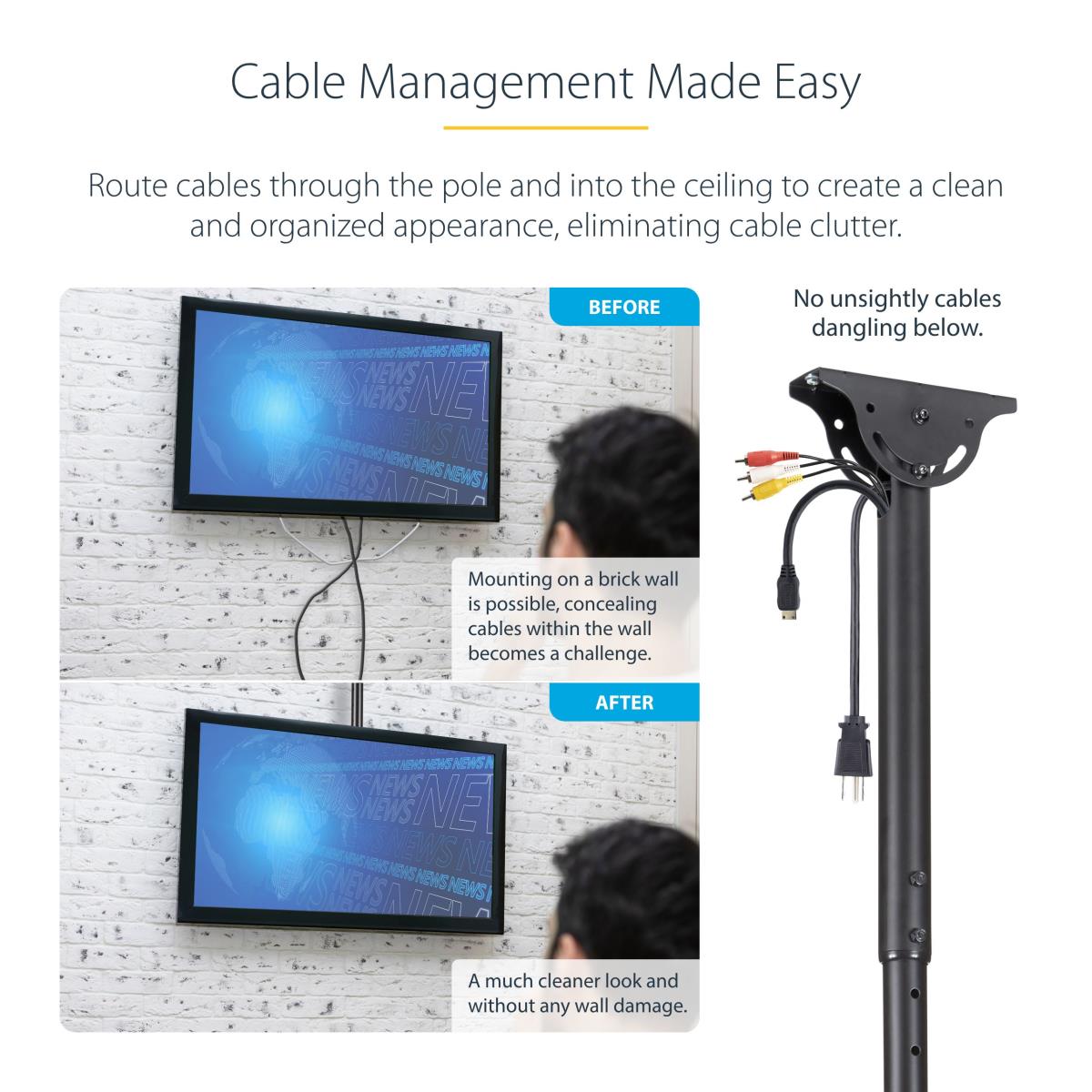 CEILING TV MOUNT SHORT POLE TV thumbnail
