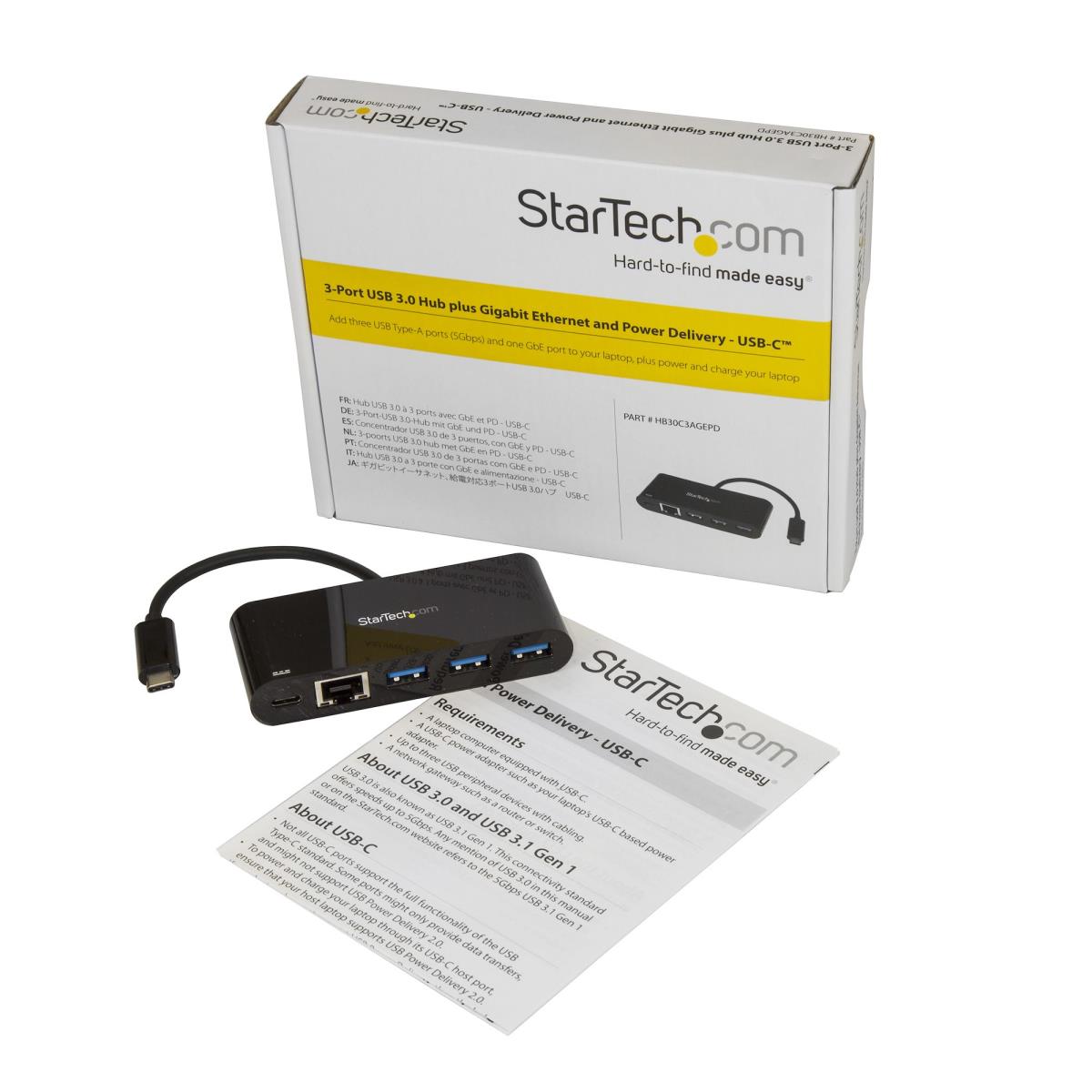 3 PORT USB C HUB WITH ETHERNET thumbnail