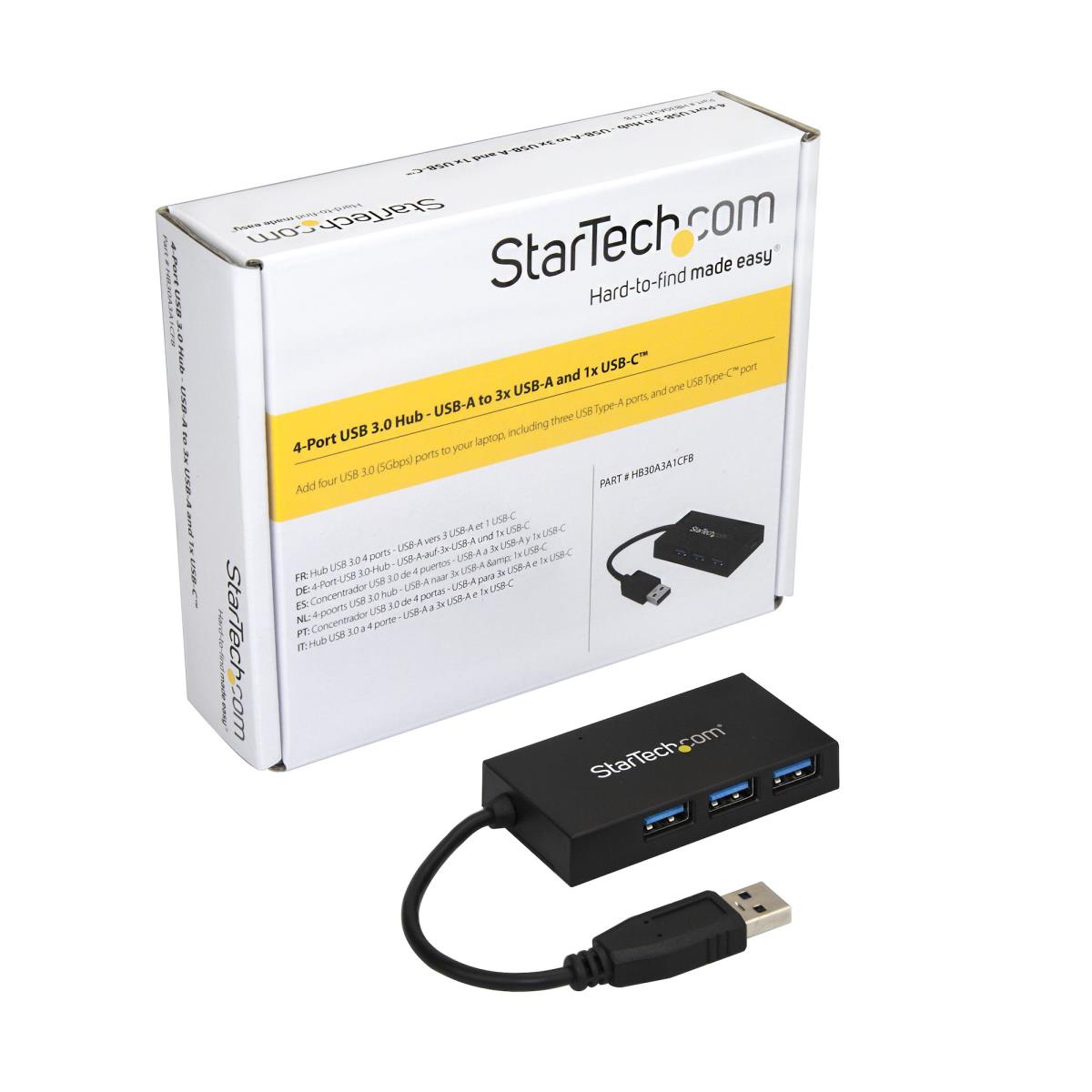 4 PORT USB 3.0 HUB USB A USB C thumbnail