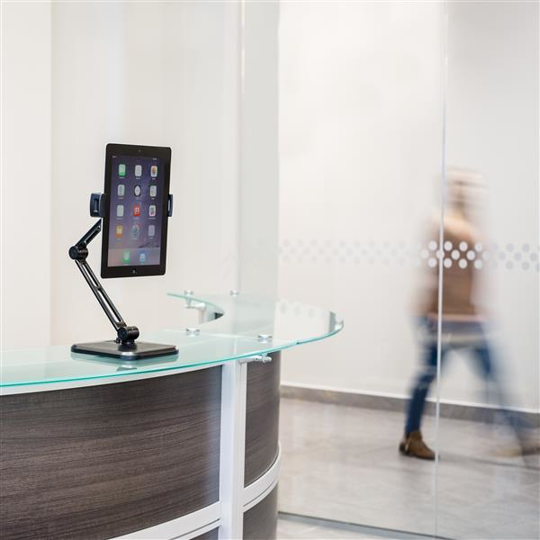 Universal Tablet Stand - Portable Tablet Stand w/ Optional Wallmount Base - Adjustable Pivoting Tablet Stand (ARMTBLTDT) - Mounting kit (wall plate, stand base, knob, base cover) - adjustable arm - for tablet - plastic, aluminium - screen size: 4.7