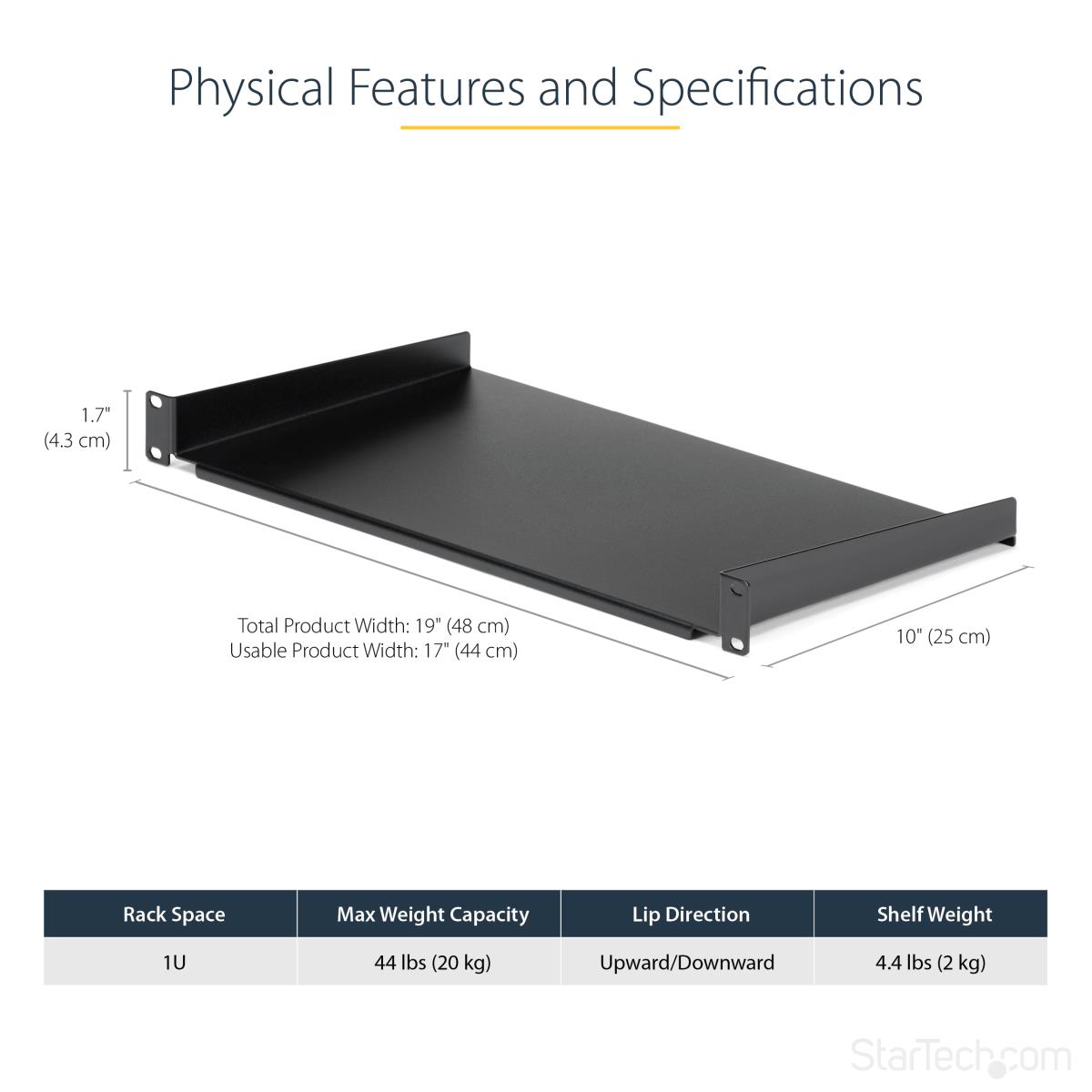 1U SERVER RACK SHELF UNIVERSAL thumbnail