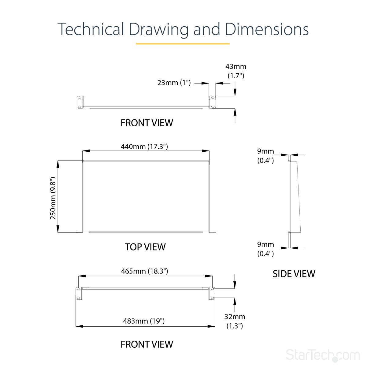 1U SERVER RACK SHELF UNIVERSAL thumbnail