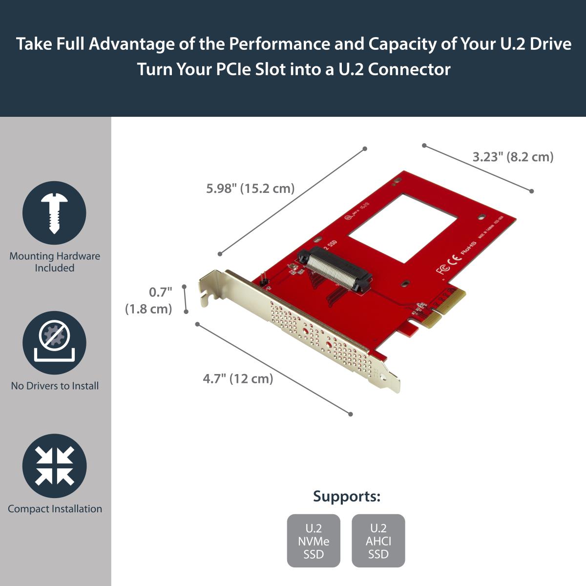 NVME PCIE ADAPTER - 2.5IN U.2 thumbnail