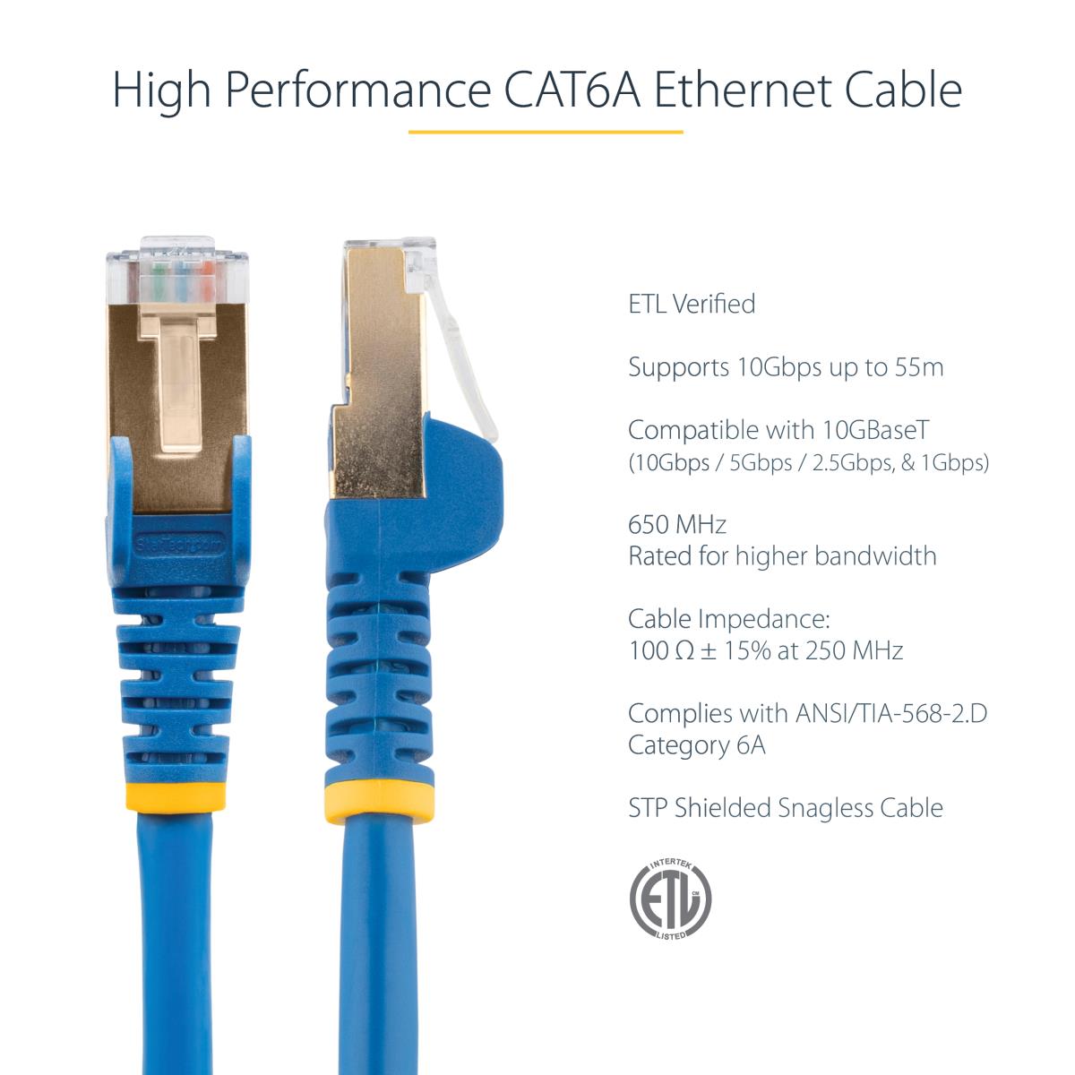 3M CAT6A PATCH CABLE - BLUE thumbnail