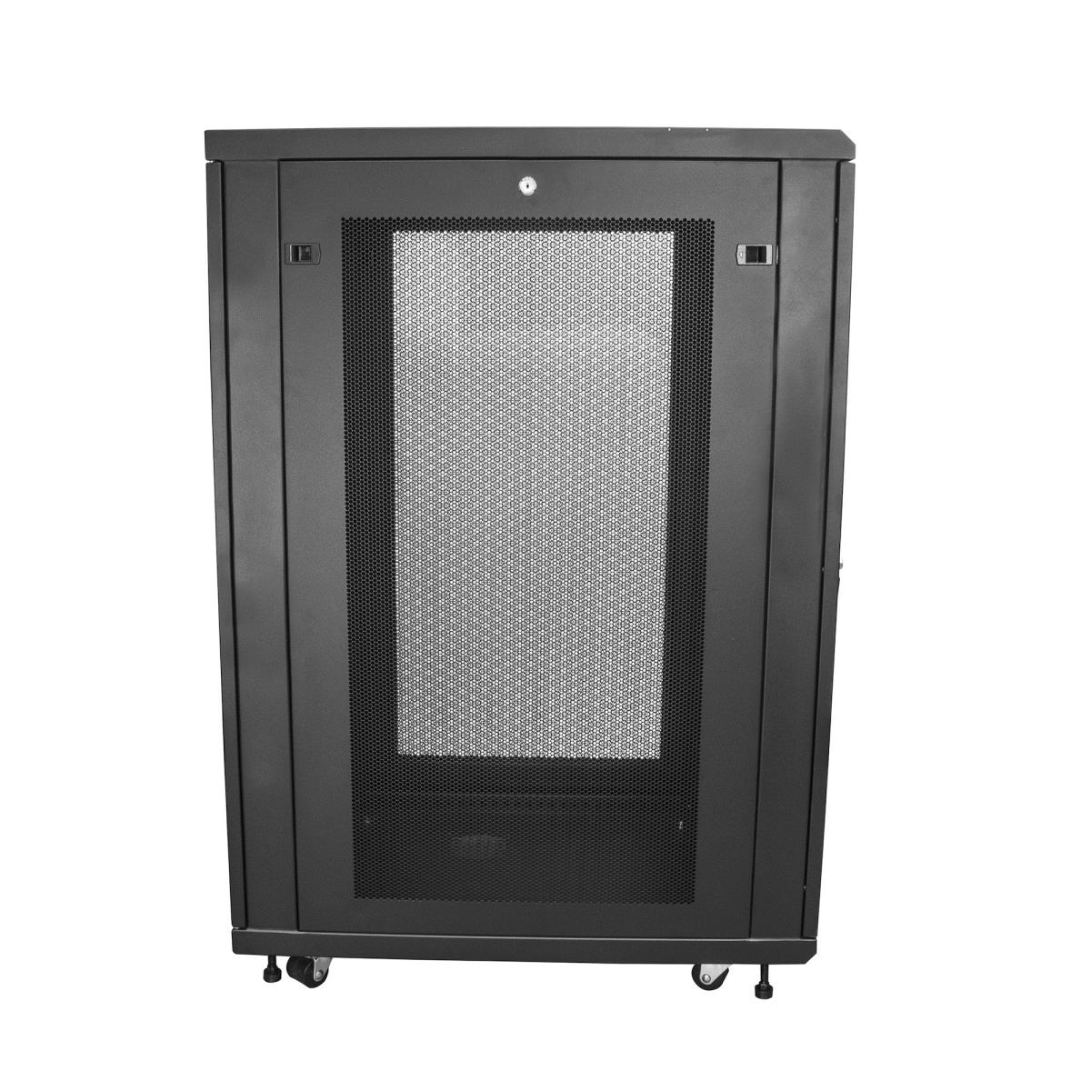24U Server Rack Cabinet, 4-Post Adjustable Depth (2