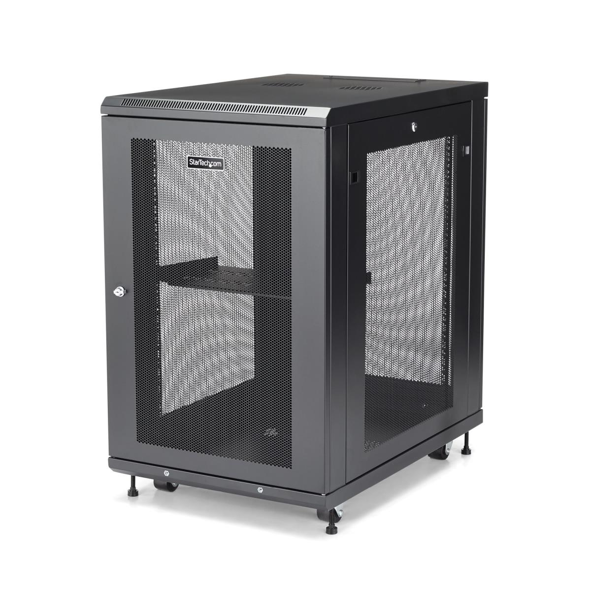 18U Server Rack Cabinet, 4-Post Adjustable Depth (2