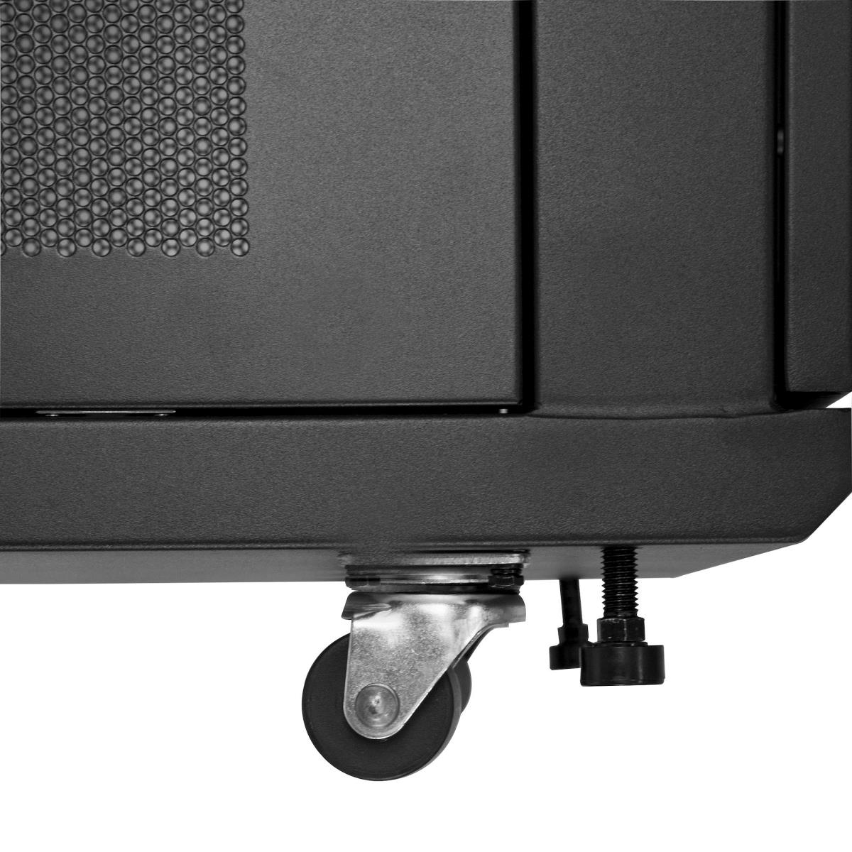 18U Server Rack Cabinet, 4-Post Adjustable Depth (2
