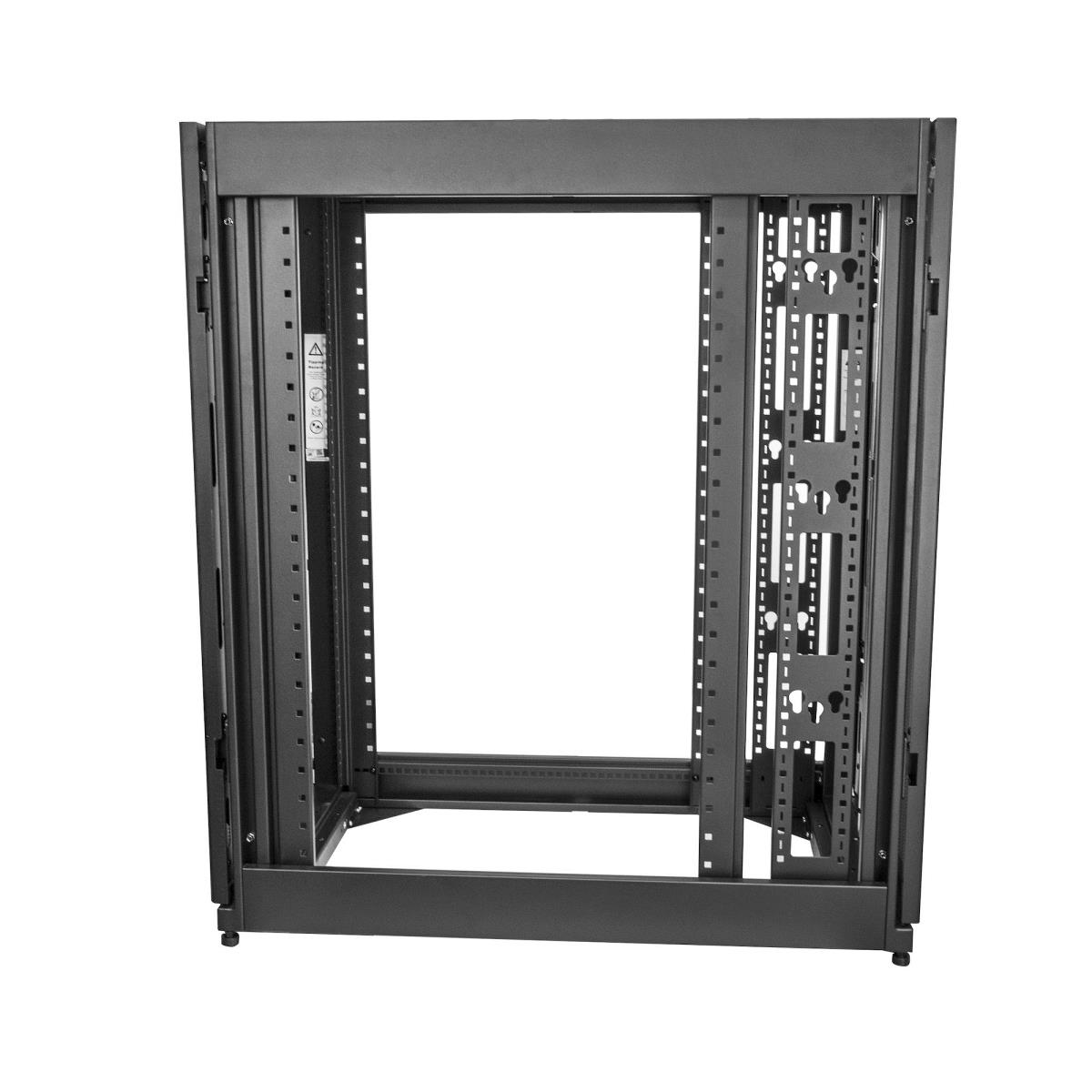 25U Server Rack Cabinet, 4 Post Adjustable Depth 7