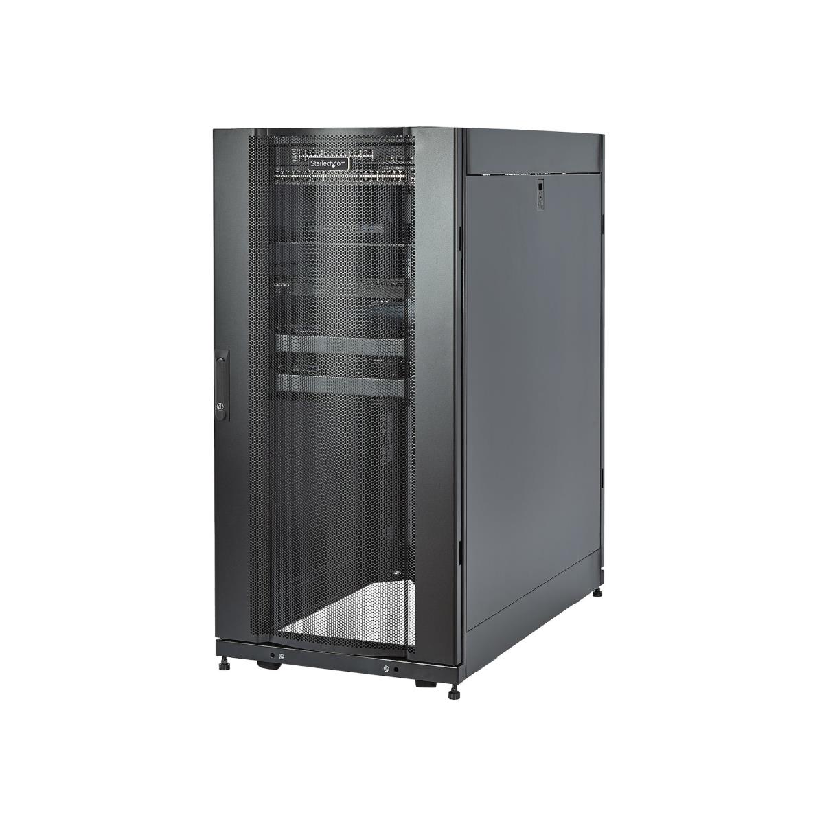 25U Server Rack Cabinet, 4 Post Adjustable Depth 7