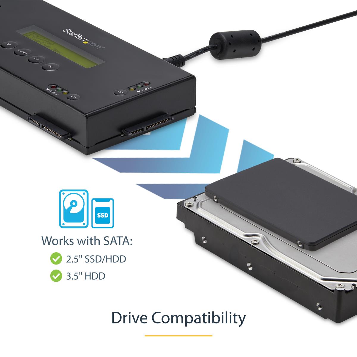 4 Bay SSD/HDD Hard Drive Eraser, 2.5