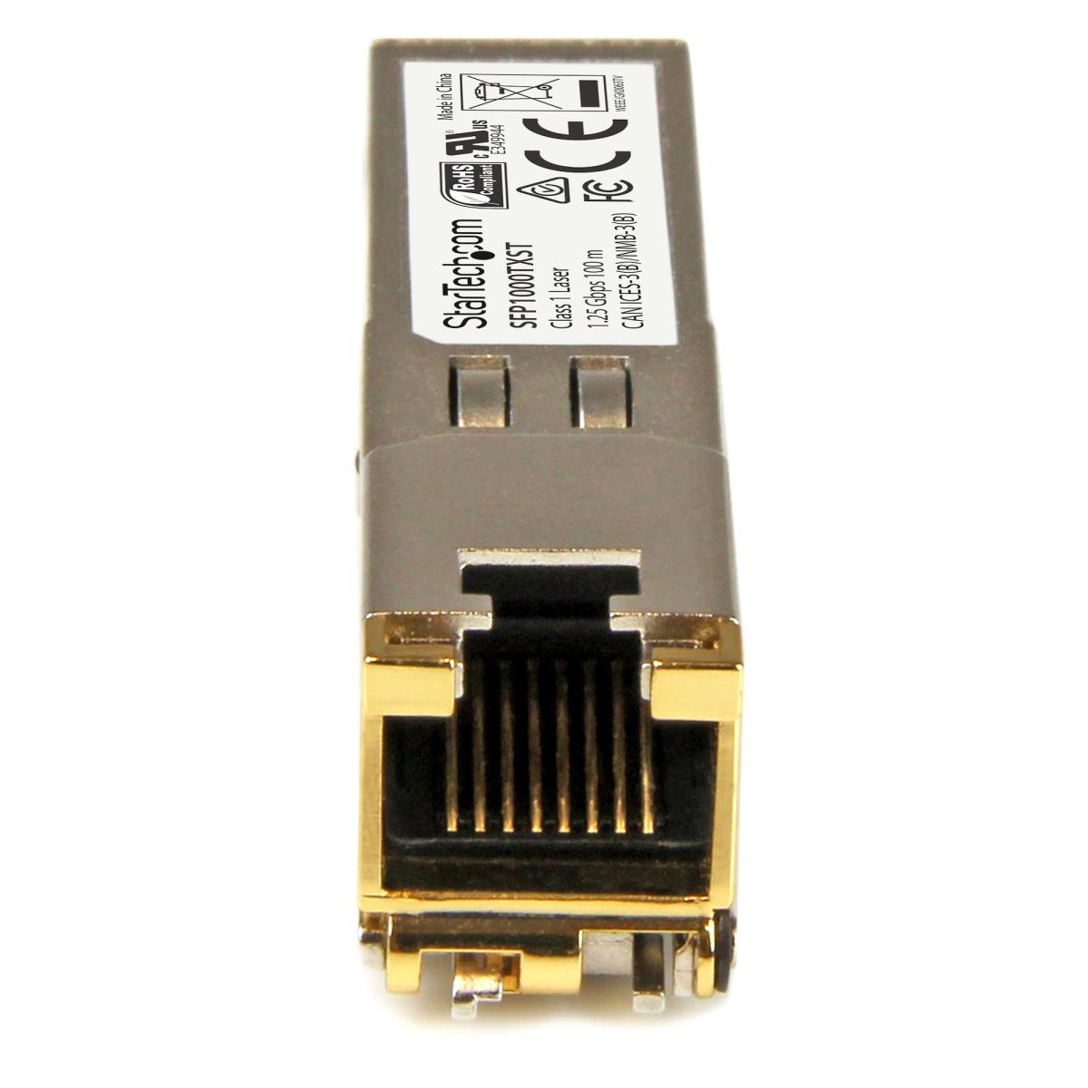 MSA Uncoded Compatible SFP Module, 1000BASE-TX, SFP to RJ45 (Copper) Cat6/Cat5e, 1GE Gigabit Ethernet SFP, RJ-45 (Copper) 100m, 1Gbps/1000Mbps Mini GBIC Transceiver SFP Module - Lifetime Warranty (SFP1000TXST) - SFP (mini-GBIC) transceiver module - 1GbE - thumbnail