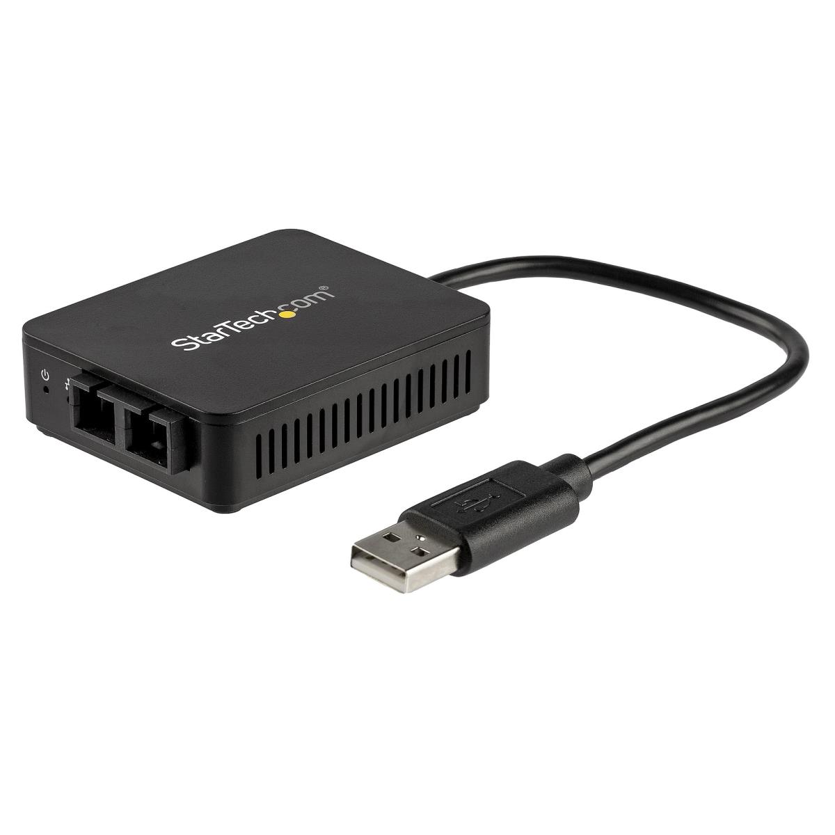 USB to Fiber Optic Converter, 100Mbps, USB 2.0 to Fiber Network Adapter, 100BASE-FX SC Female Duplex Multimode Fiber/MMF Compatible, 2Km, Compact USB to Fiber LAN Adapter - USB to LAN Adapter (US100A20FXSC) - Network adapter - USB 2.0 - 100Base-FX/100Base thumbnail