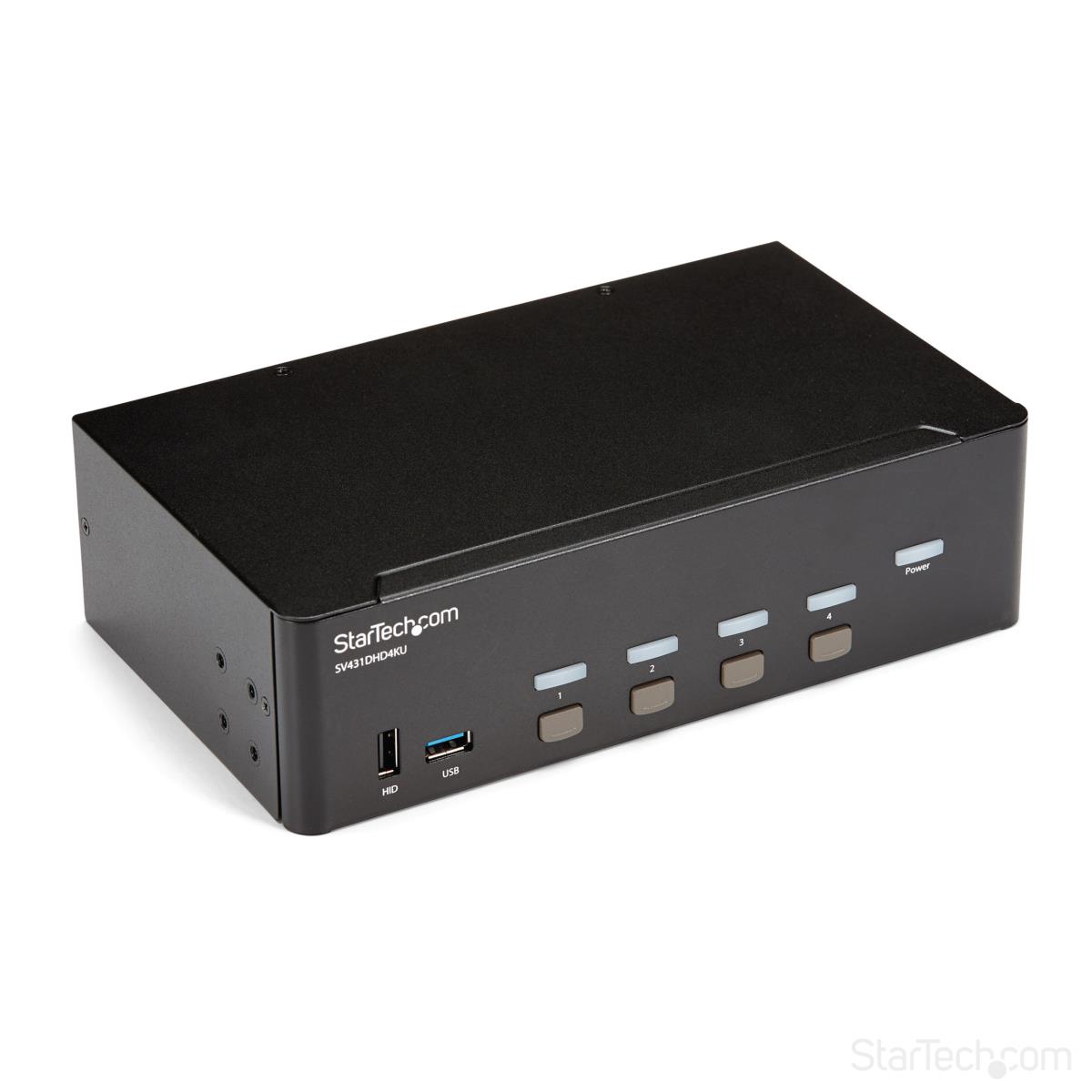 StarTech.com 4-Port Dual Monitor HDMI KVM Switch with Audio & USB 3.0 hub - 4K 30Hz - 4 PC Mac Computer KVM Switch Box for HDMI Display (SV431DHD4KU) - KVM / audio / USB switch - 4 x KVM / audio / USB - rack-mountable thumbnail
