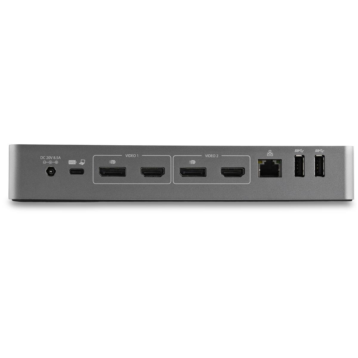 USB-C & USB-A Dock, Hybrid Universal Laptop Docking Station with 100W Power Delivery, Dual Monitor 4K 60Hz HDMI & DisplayPort, 4x USB 3.1 Gen 1 Hub, Gigabit Ethernet (GbE) - Hybrid USB Type-C Dock (DK30C2DPEPUE) - Docking station - USB-C - 2 x HDMI, 2 x D thumbnail
