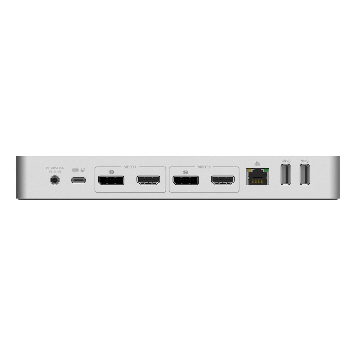 USB-C & USB-A Dock, Hybrid Universal Laptop Docking Station with Dual Monitor Display 4K 60Hz HDMI & DisplayPort, 60W Power Delivery, Gigabit Ethernet, Windows, Mac Chrome - 4K USB Type-C Dock (DK30C2DPPDUE) - Docking station - USB-C - 2 x HDMI, 2 x DP - thumbnail