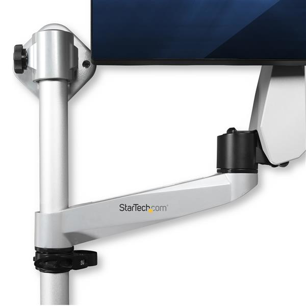 Wall Mount Workstation, Articulating Standing Desk w/ Ergonomic Height Adjustable Monitor Arm & Padded Keyboard Tray, 34