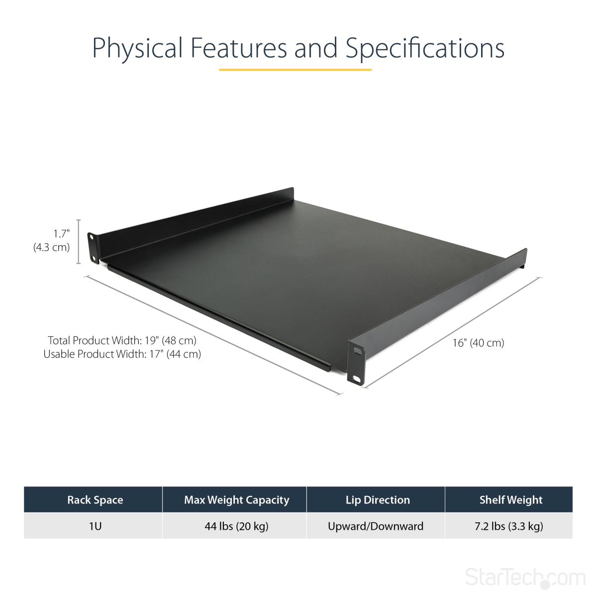 1U SERVER RACK SHELF UNIVERSAL thumbnail