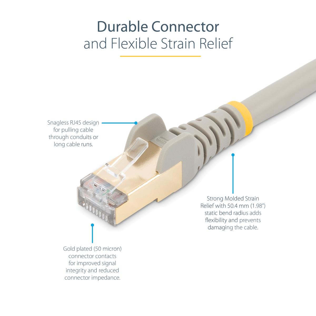 1.5 M CAT6A CABLE - GREY - thumbnail