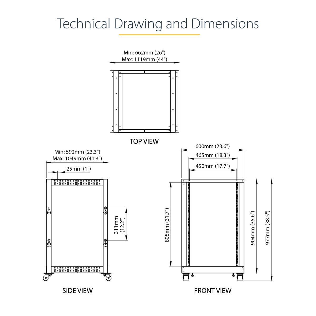 18U OPEN FRAME SERVER RACK thumbnail