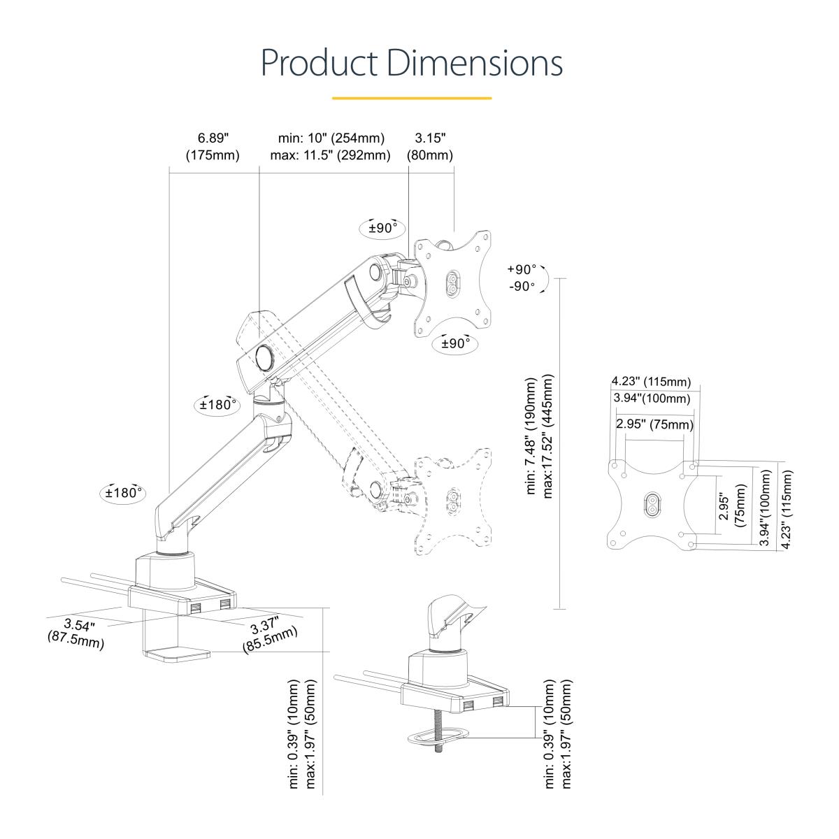 MONITOR DESK MOUNT ARM SINGLE thumbnail