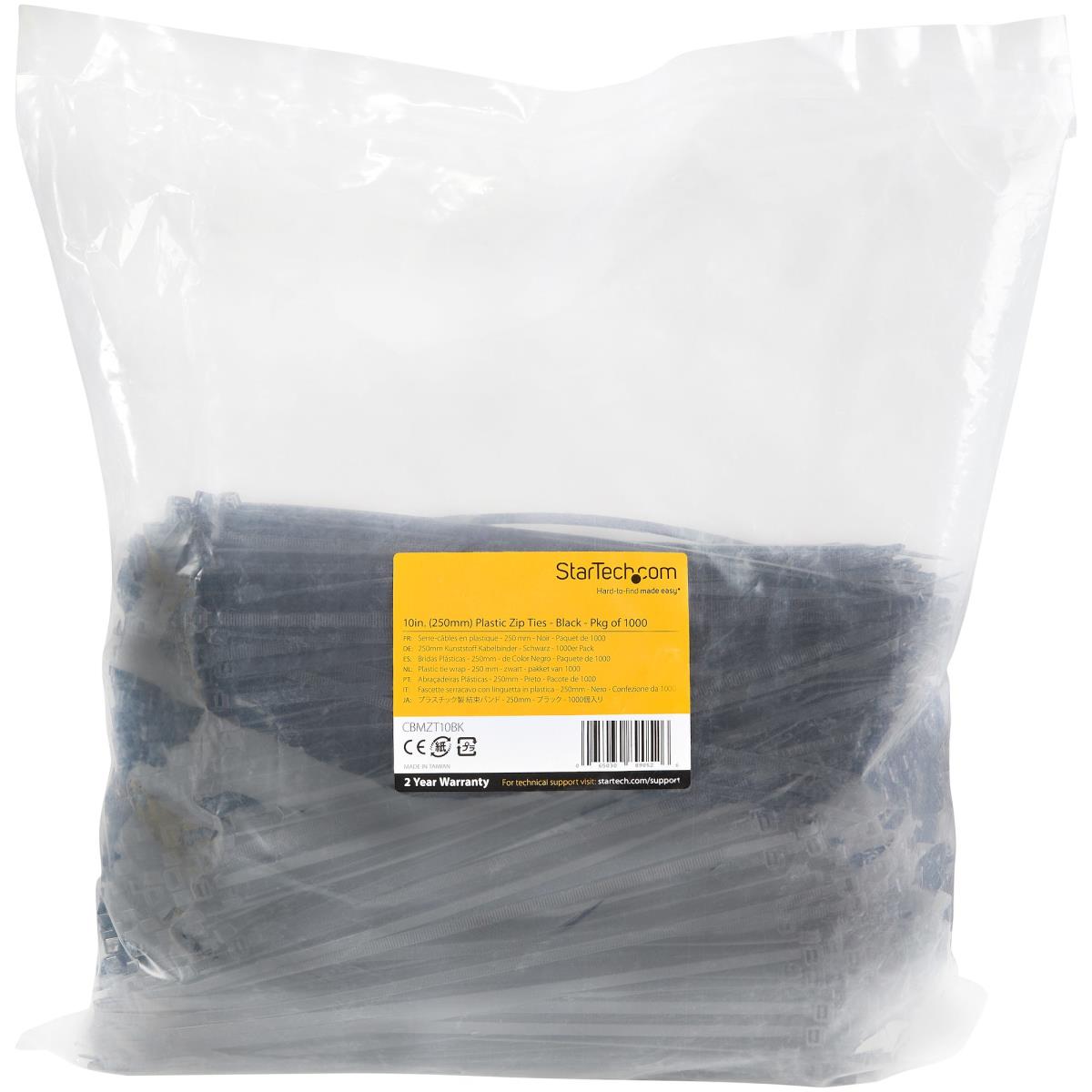 1000 PACK 10 CABLE TIES -BLACK thumbnail