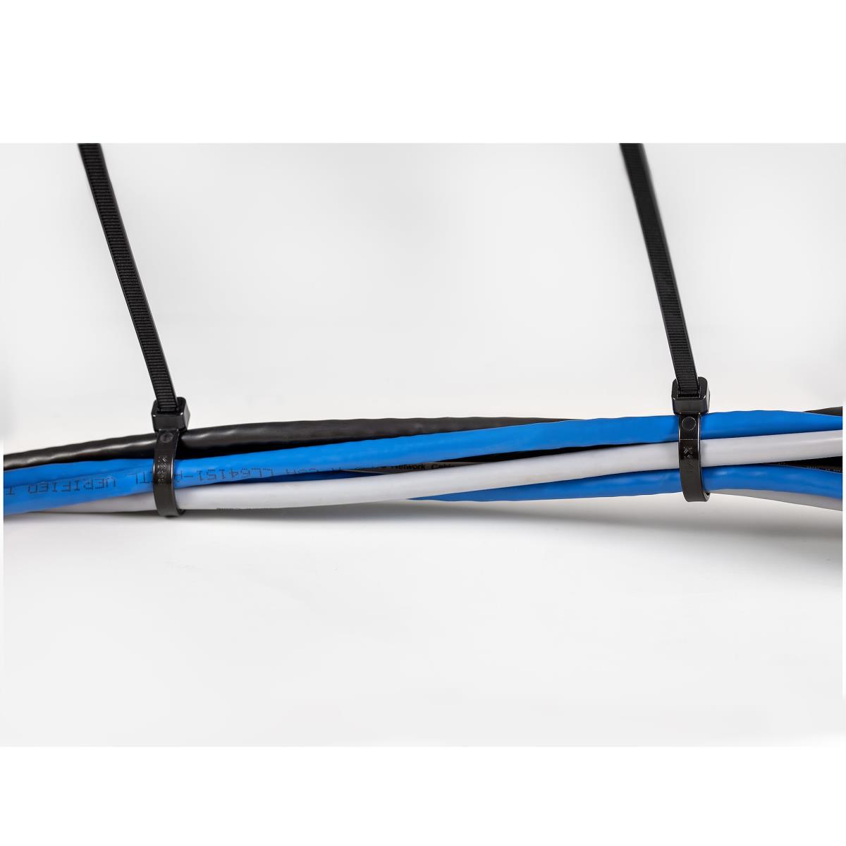 100 PACK 8 CABLE TIES -BLACK thumbnail