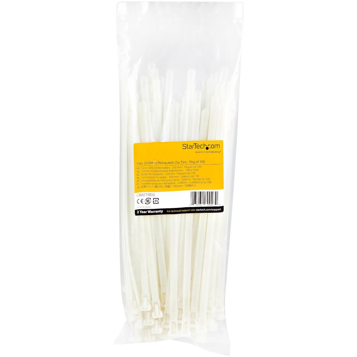 100 PACK OF RESEALABLE ZIP TIES thumbnail