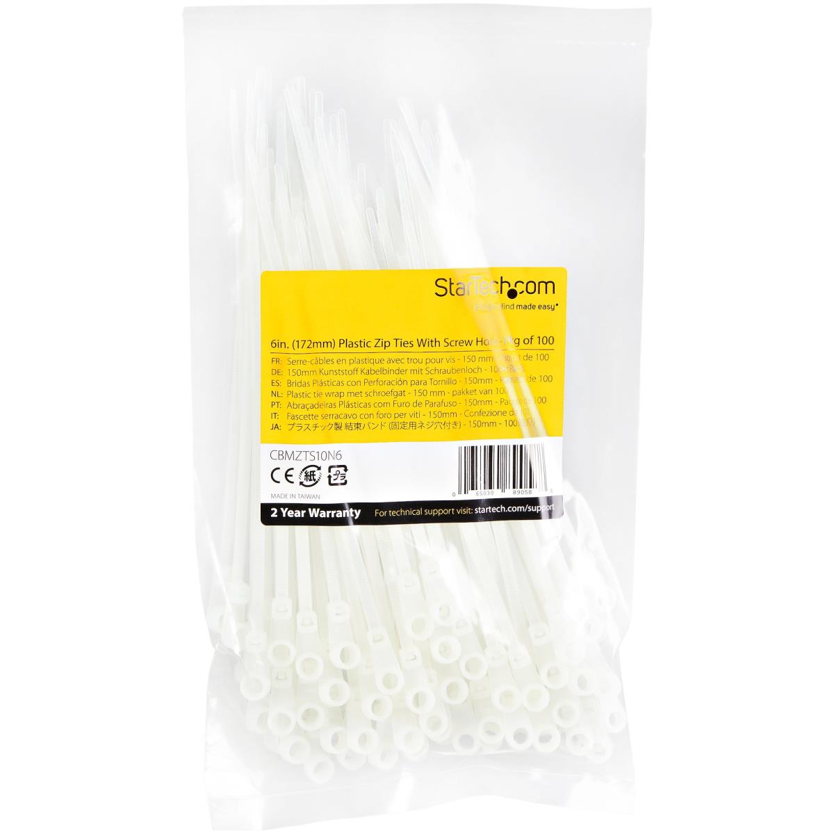 100 PACK OF PLASTIC ZIP TIES thumbnail