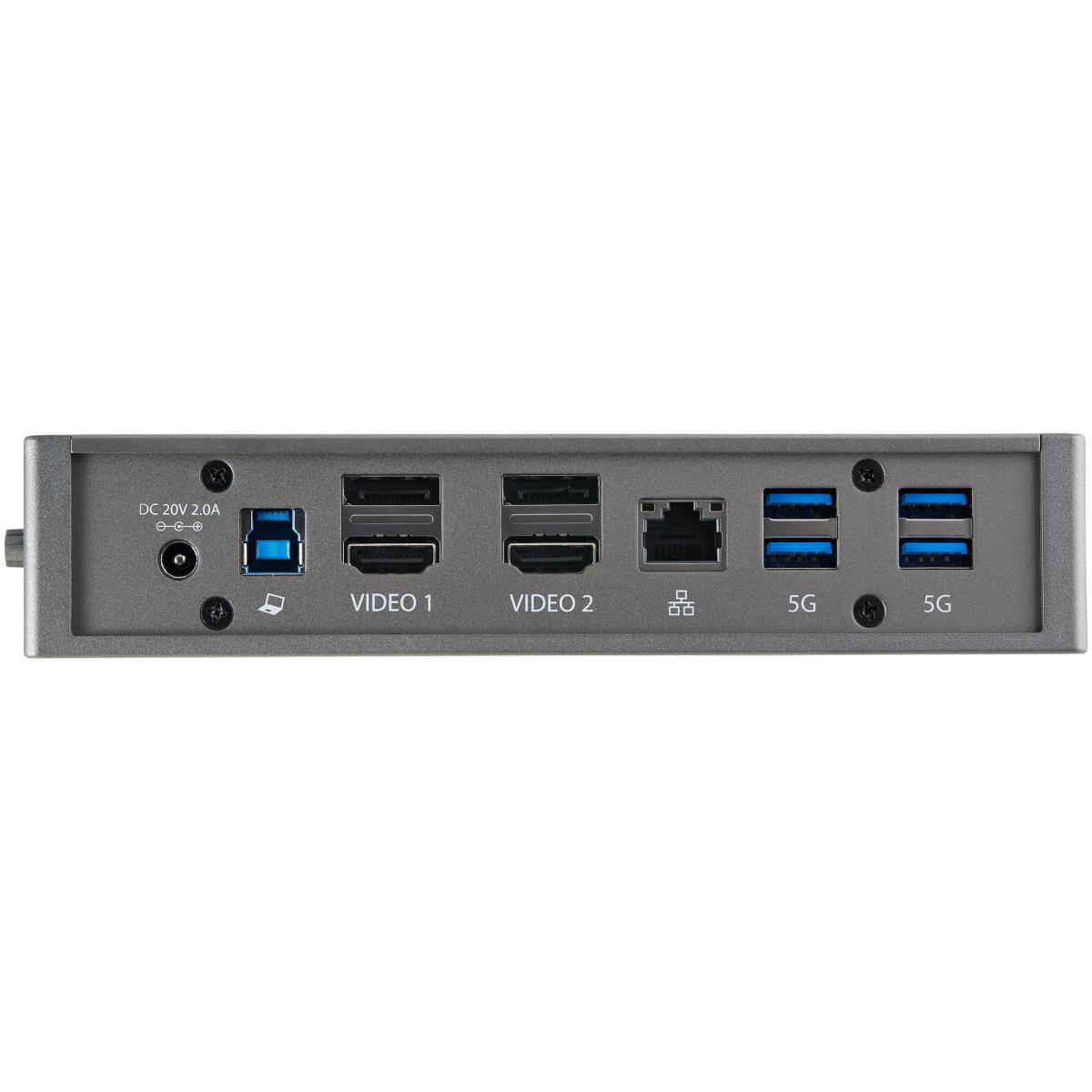 USB-C USB-A Dock, Hybrid Universal USB 3.0 Docking Station for USB-C or USB-A Laptop, Dual Monitor 4K 60Hz HDMI/DisplayPort, 6x USB-A Hub, Gigabit Ethernet, USB 3.1/3.2 Gen 1 - Dual 4K USB-C Dock (DK30A2DHUUE) - Docking station - USB - 2 x HDMI, 2 x DP - thumbnail